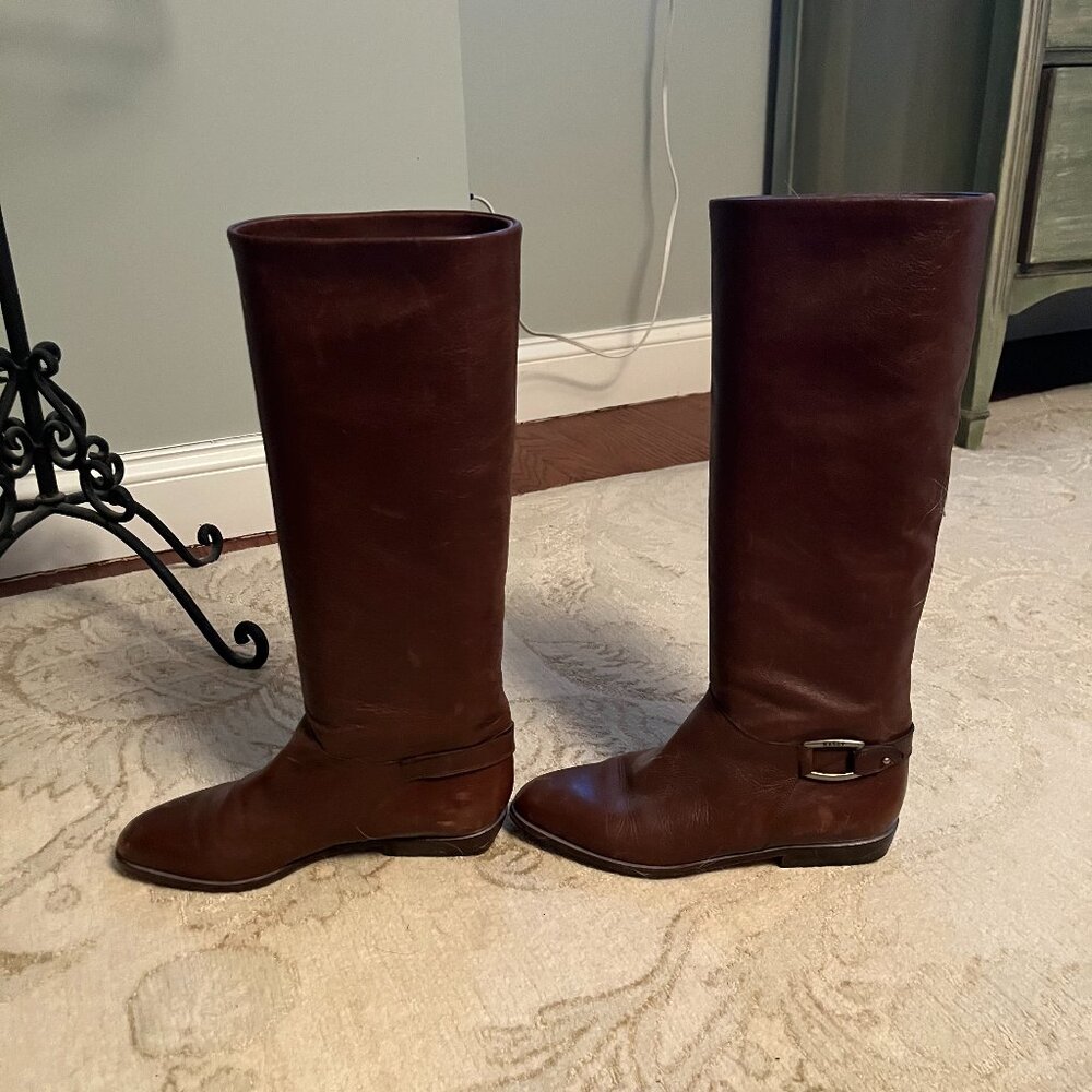 Bally riding boots size 9 brown